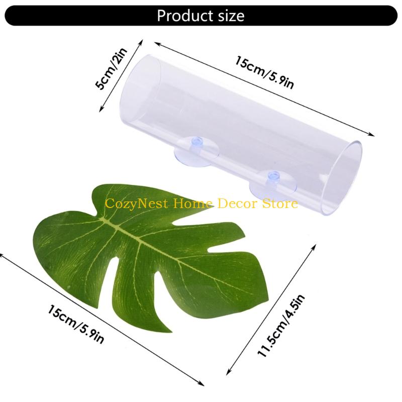 92MF Artificial Hideaway Fish Tanks Aquariums Decors Resting Tunnel Plastic Fish Habitat Ornaments Betta Tube