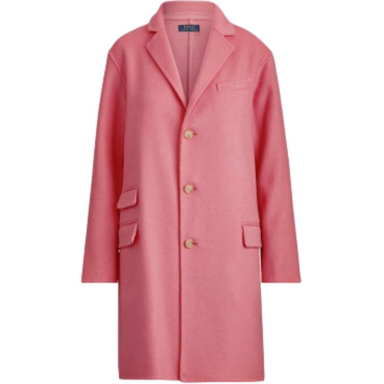 

Polo Ralph Lauren Однотонное однобортное пальто средней длины с накладными карманами Женские пальто 211755912-001 XS