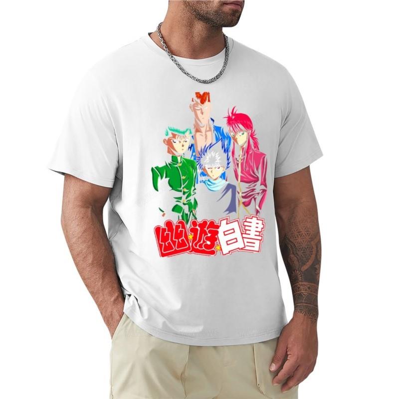 summer tshirt men Yuyuhakusho Squad TShirt blank t shirts oversized t shirts mens vintage t shirts mens tshirts