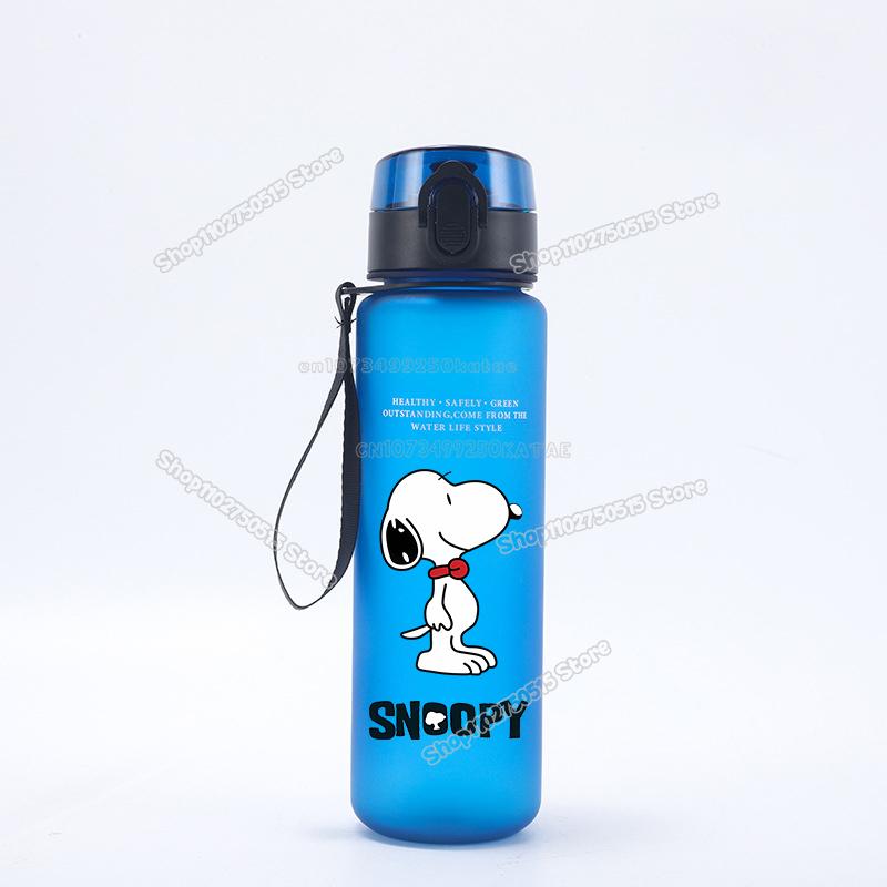 650ml Animation Snoopys Children Water Bottle Boy Girl Outside-Use Sport Straw Mug Animation Design Kids Drink Bottle Leak Proof Polymer Material Jugs