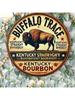 Round Buffalo Trace Metal Tin Sign Bar Pub Wall Decor