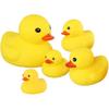 Bath Duck Toys 5 Pcs Rubber Duck Family Squeak Ducks Baby Shower Toy for Toddlers Boys Girls (Yellow Duck Family)