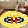 1PC CF Football Emblem Round Rug for Livingroom,Bedroom, Palyroom, Chair Rug, Area Rug, Circle Carpet, Large Size Fan Christmas Gift