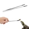 Reptiles Feeding Tongs Clamp Long NonSlip Coated Stainless Steel for Safe Pet Food Handling