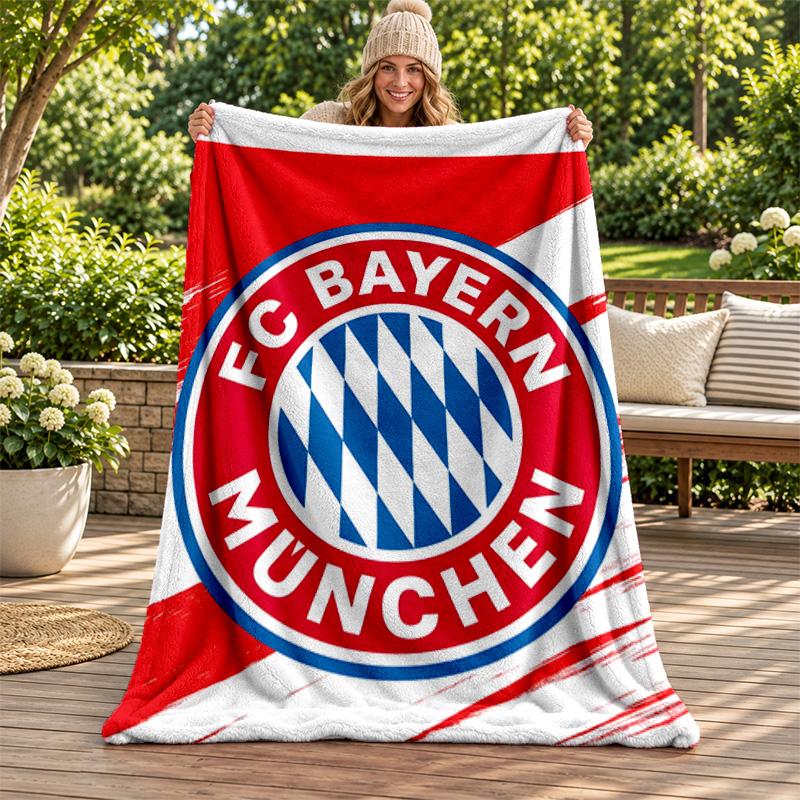 Koc FC Bayern Monachium Koc flanelowy Miękki przytulny pluszowy pled na sofę łóżko Lekka dekoracja domu Prezenty na Boże Narodzenie różne święta