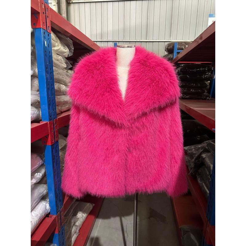 Lazy wind fox fur coat short autumn and winter artificial fur women's fur coat