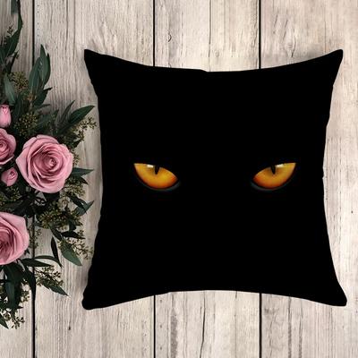 Kissen Schwarze Katze Dekokissen für Sofa Kissenbezüge Wurfkissen Kissenbezug Luxus Autodekoration Kissenbezug