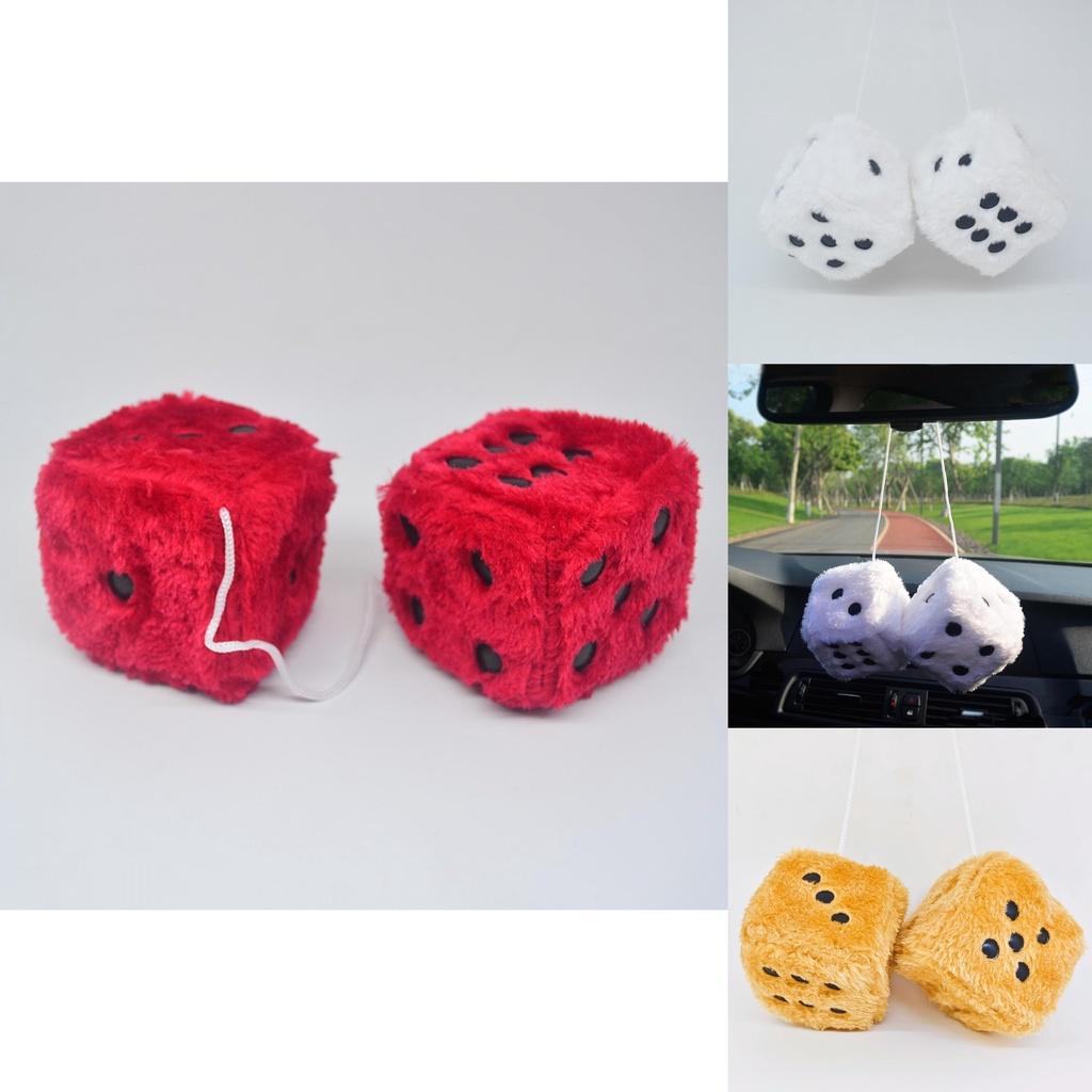 Soft Plush Dice Toy Hanging Decoration For Car Festive Ornament