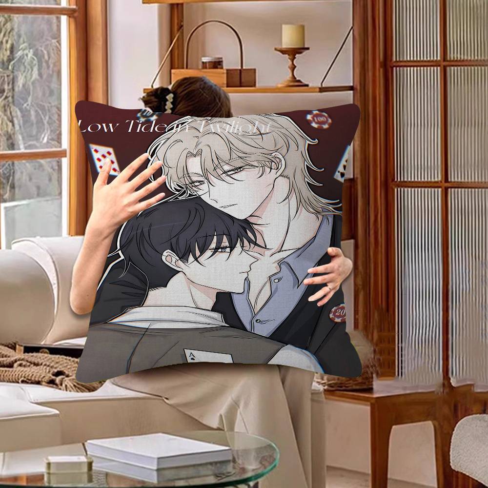 Low Tide In Twilight Anime 45*45cm Cushion Cover Pillow Cover Decor Pillowcase Home Pillowcase For Couch Pillow