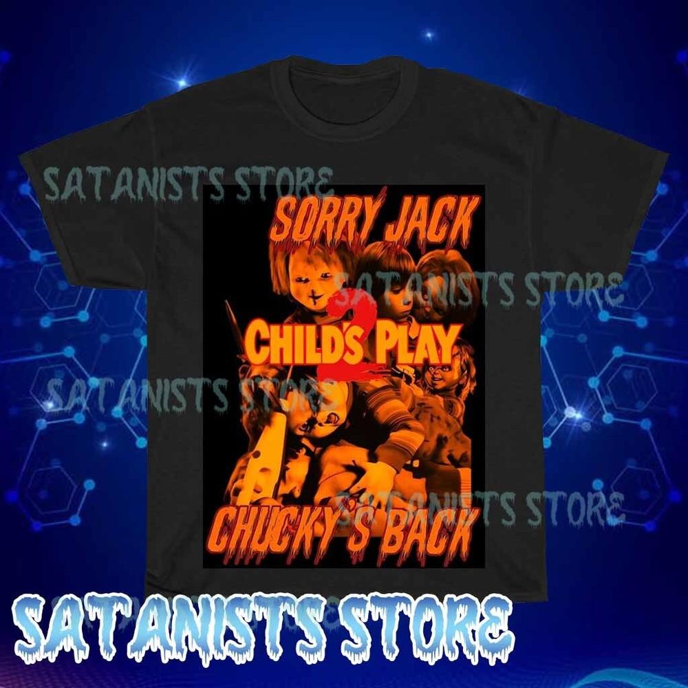 

New Chucky Child s Play Horror Movie Men s Black T-shirt Funny Size S to 5XL S