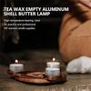 100 Set Metal Tealight Cups Candle Empty Jars Case Wax Container with Candle Wicks for DIY Craft Candle Making Supplies