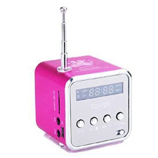 AUX TD-V26 přenosný mini FM TF zvukový stereofonní rádiový reproduktor