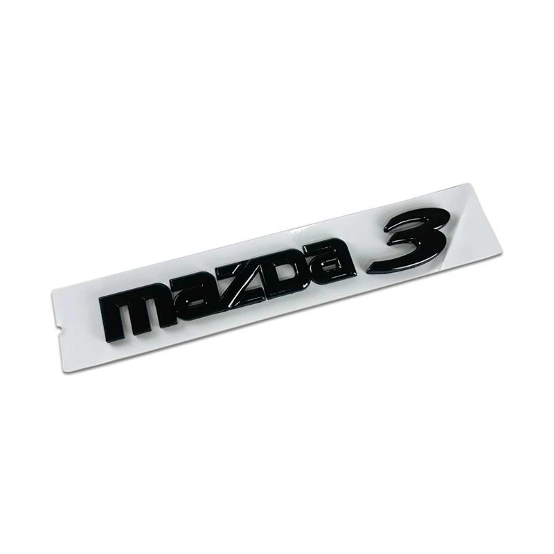 2025 Hot Plastic Car Front Trunk Emblem for Mazda 3 Logo Steering Wheel Badge 3D Body Replaced Sticker Rear Tail Refitting Decor
