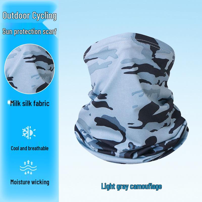 Slim Camouflage Neck Gaiter & Face Mask: Unisex, Dustproof, Breathable Ice Silk