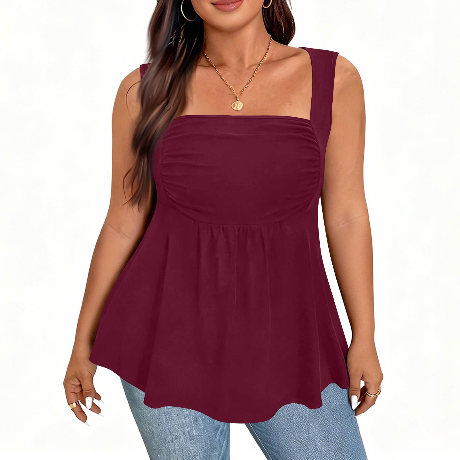 Women s Fashionable Elegant Casual Tank Top Sleeveless Blouse XXXXL