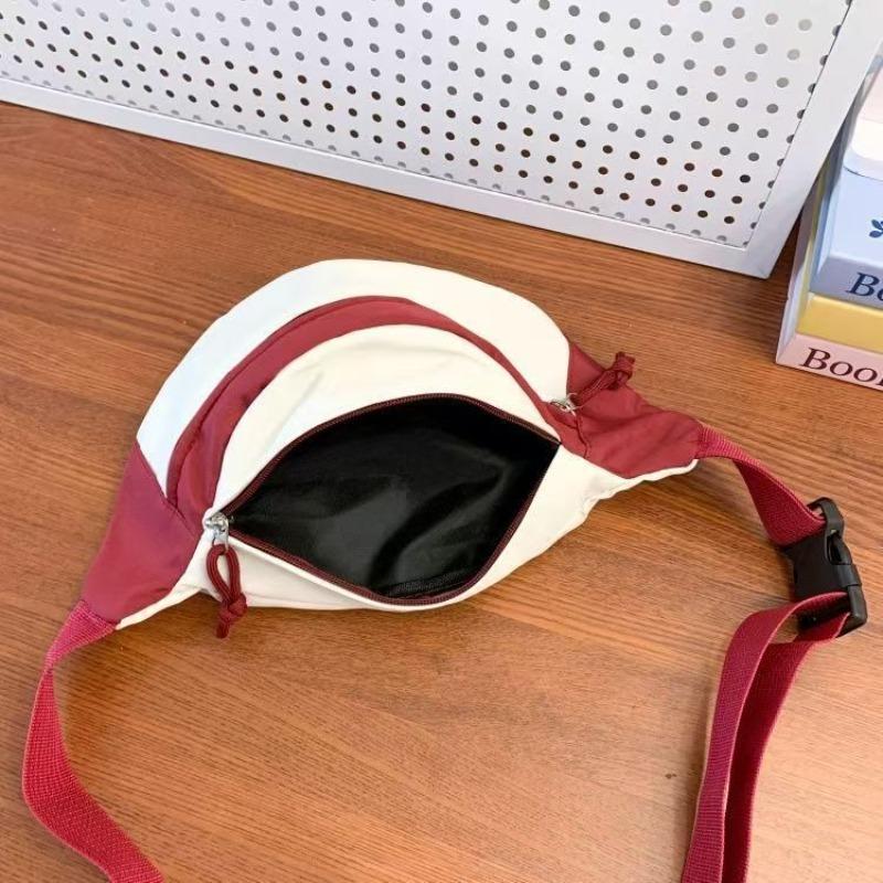 Color Block Crossbody Chest Bag Casual Waist Pack Lightweight Sling Bag for Women Men Travel Hiking Running Outdoor Sports