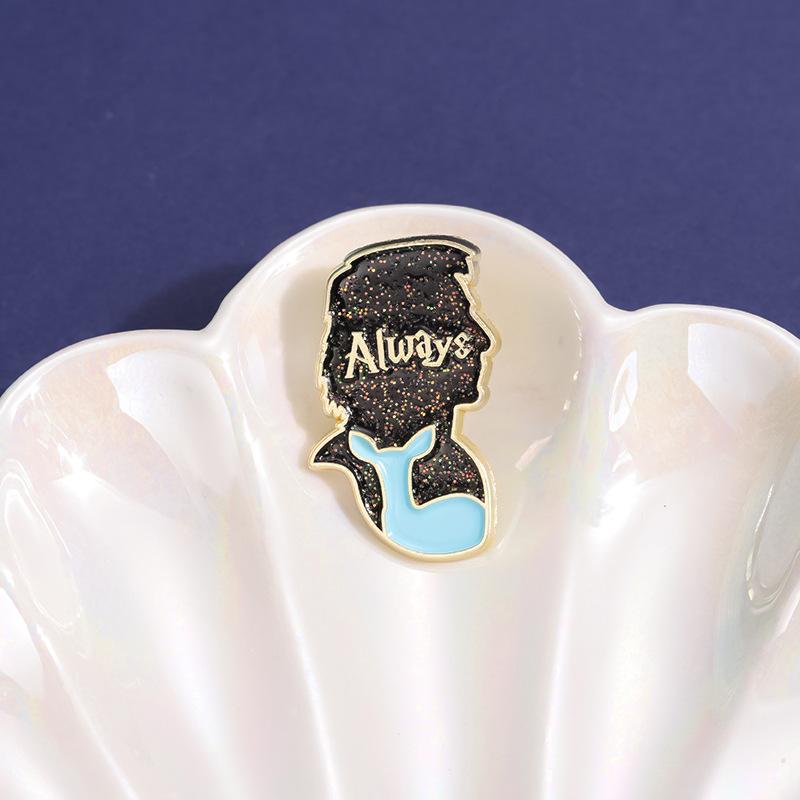 Fashionable Coated Enamel Alloy Brooch With Distinctive Letter And Shapes Geometric