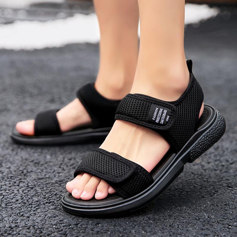 

Men s Sandals Summer New Style Sandals for Men Outdoor Versatile Casual Beach Shoes Men s Mesh Breathable Sandals 45 чёрный
