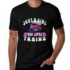 Just A Girl Who Loves Trains Funny Locomotives Cool Girls T-Shirt Plain Tops Oversized T Shirts for Men