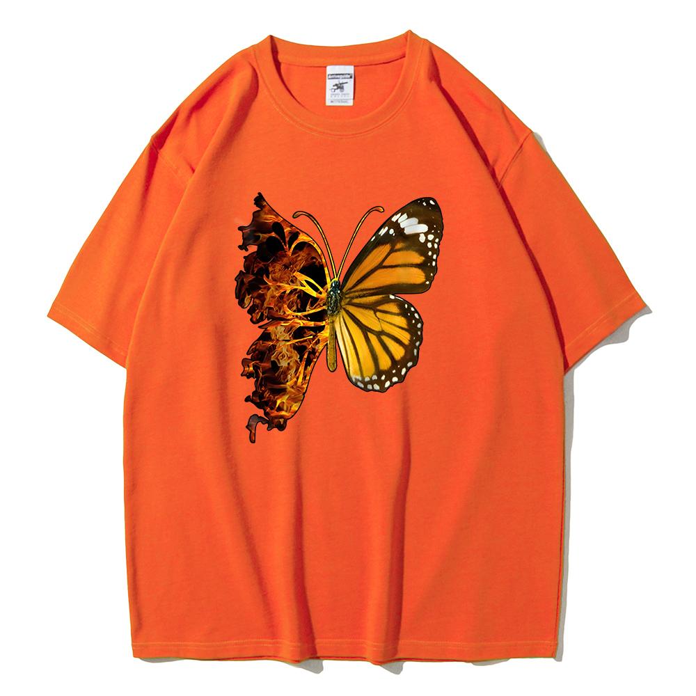 My Heart Is Burning Like This Cotton Woman T-Shirts Sport Comfortable T-Shirts All-Match Hipster Tshirt Breathable Summer Tshirt