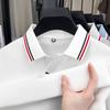 Sommer Herren Poloshirt Kragen Kurzarm T-Shirt Luxusmarke Streifen Atmungsaktiv Business Mode Freizeit Herrenmode