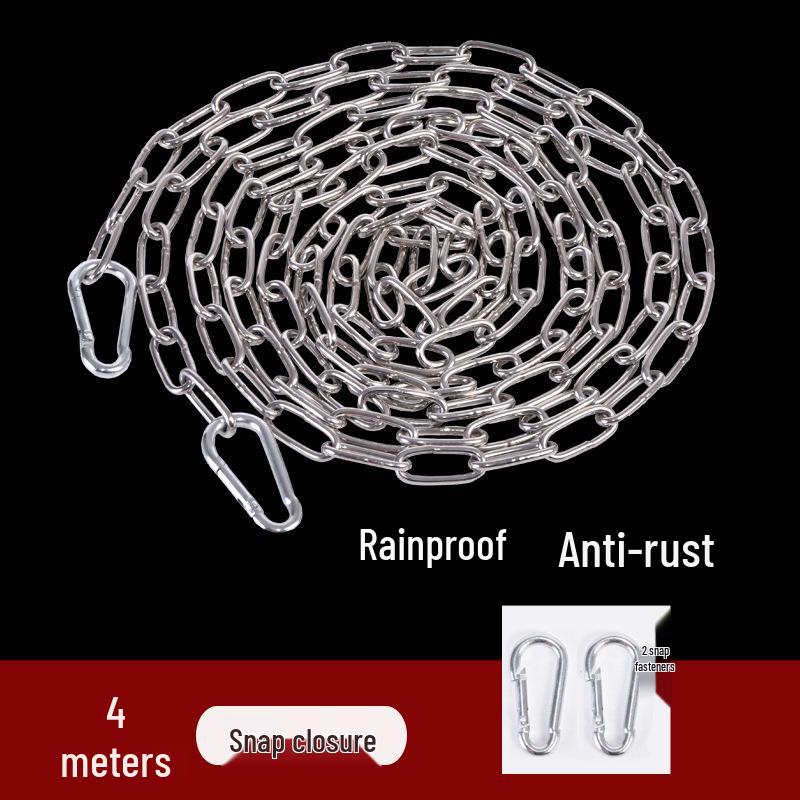 Stainless Steel Multipurpose Chain: Clothes Drying, Hanging, Pet Traction, Anti-theft, Outdoor Use.