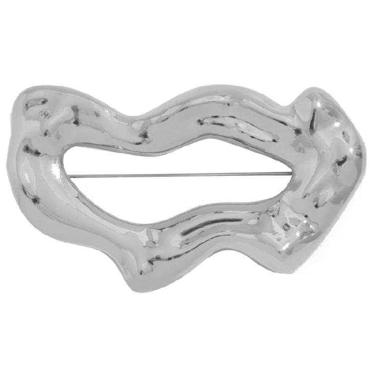 Delicate Hollow Pattern Alloy Brooch Eye Catching Lapel Pin Accessory For Women Seeking Unique Style Accent