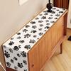 Nepnuser Dog Paw Print Table Runner Puppy Dog Birthday Party Decoration Farmhouse Dining Room Kitchen Home Decor (13" x 72")