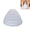 Elastic Wedding Hoop Skirt 6 Steel Hoops Full Bells Crinoline Underskirt For Bridal Party Dress Formal Dress Pettiskirt