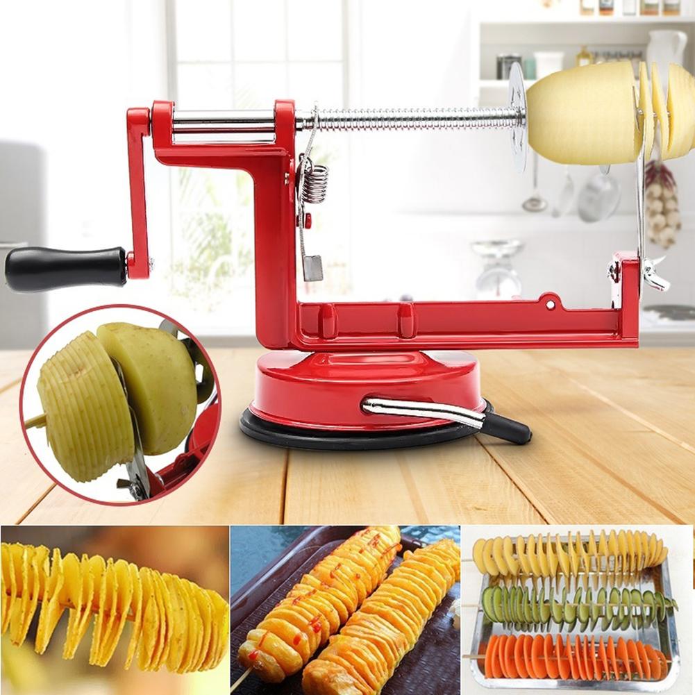 Potato Spiral Cutter Chips Stainless Steel Vegetable Slicer Kitchen Tools