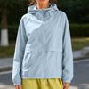 Women's Lightweight Breathable Long Sleeve Jacket Thin UV Protection Sunproof Coat for Commuting Outdoor Activities with Hood and Zipper