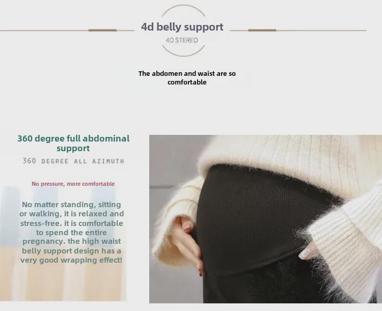 Těhotenské manšestrové mrkvové kalhoty - Zimetový samet, Zeštíhlující volný střih, Módní babičkovský styl