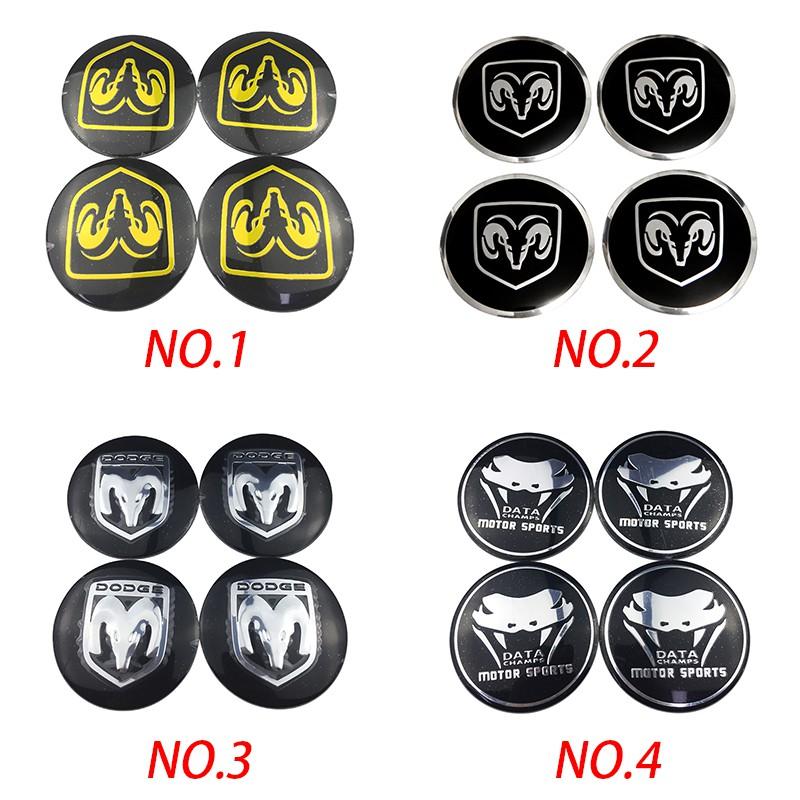 4PCS 56/60/65mm Car Wheel Center Sticker Hub Badge for Dodge AVENGER CALIBER CARAVAN Challenger CHARGER DART DURANGO JOURNEY RAM