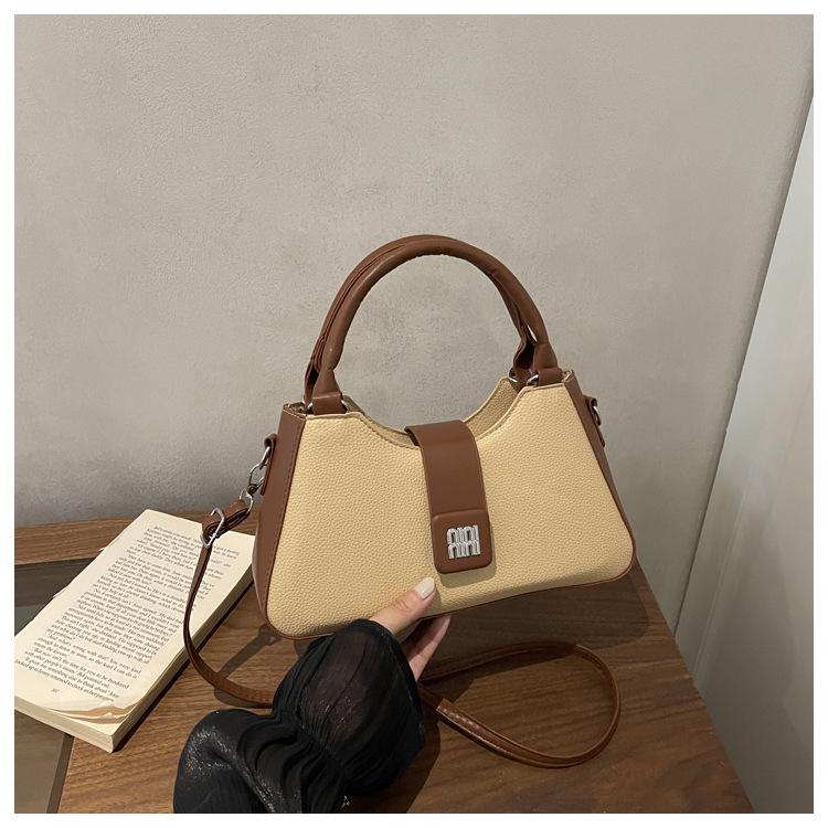 Casual Solid Color Women's Crossbody Bag - New Fashion Versatile Color Block Handbag