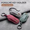 Leder Autoschlüssel Abdeckung Hülle Tasche für Porsche Panamera Carman Macann Bobst Cayenne 911 981 991 970 996 Schlüsselanhänger Zubehör