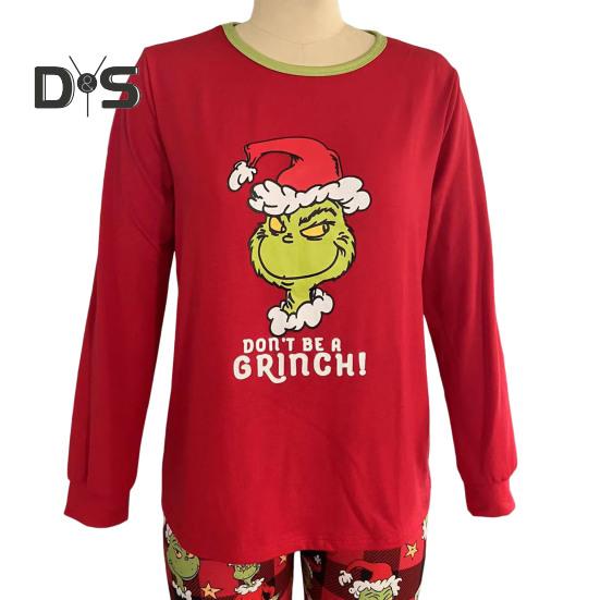 2ks/sada Vánoční rodinný pyžamový set Ladící vánoční noční prádlo Rodinný sváteční noční set Kreslený design Pár Oblečení