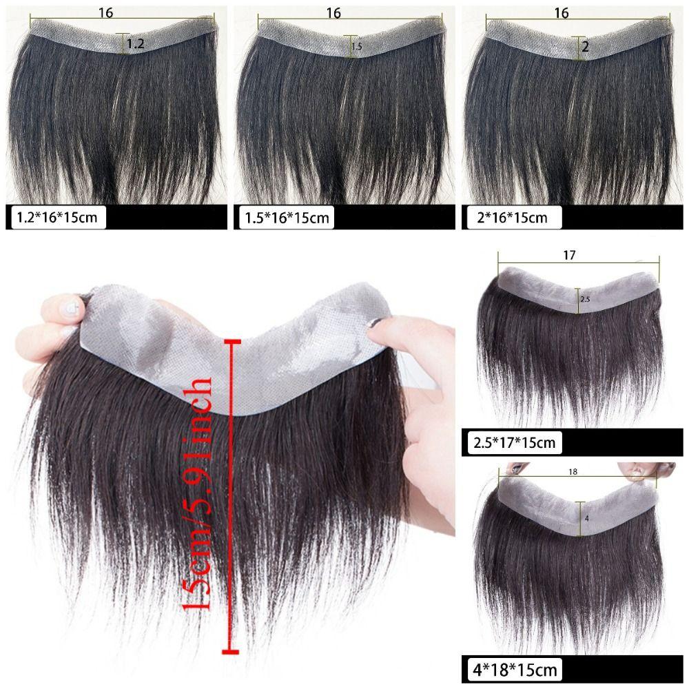 Seamless Natural Human Hair Patch Forehead Biological Scalp Patch  for Baldness Frontline