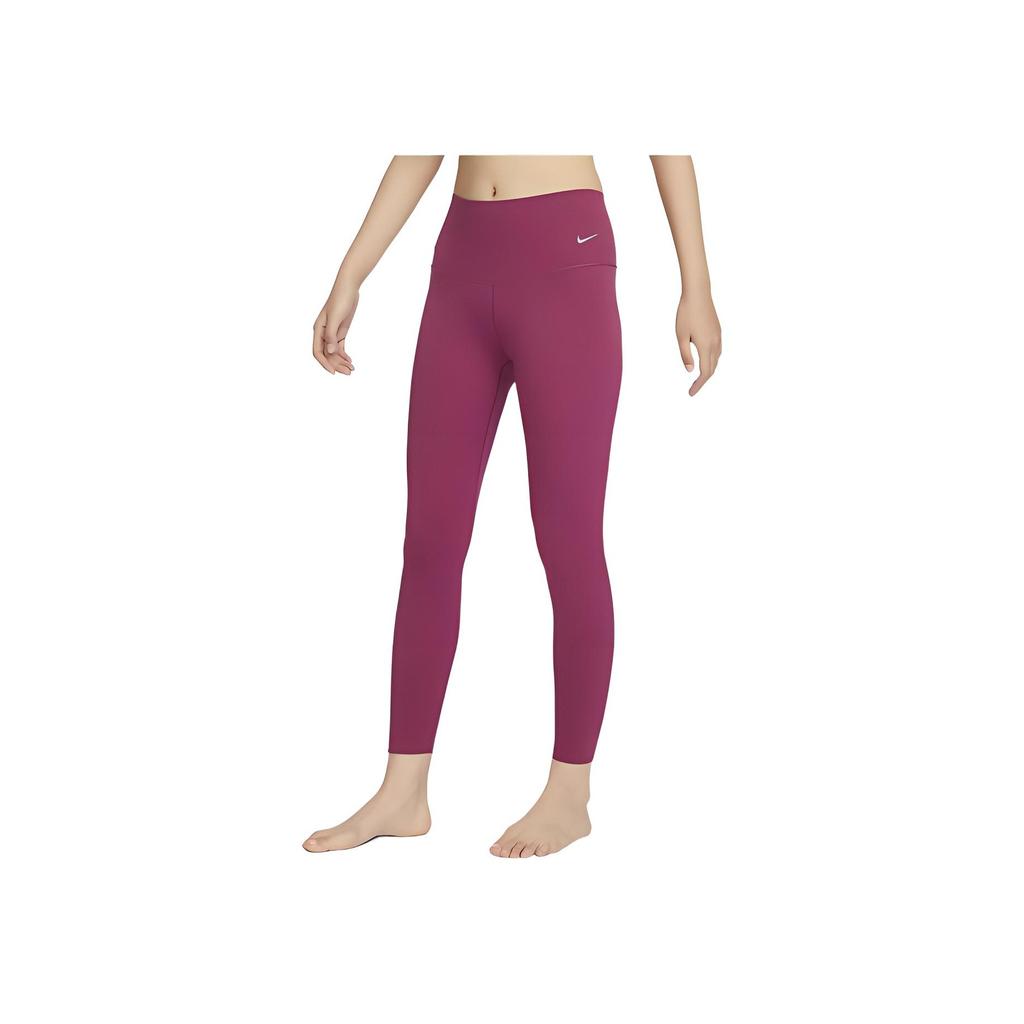 Nike High Waist Slim Fit Fitness Pants With Zenvy Series Logo Print Women Bottoms Redwood-Purple DQ6014-653