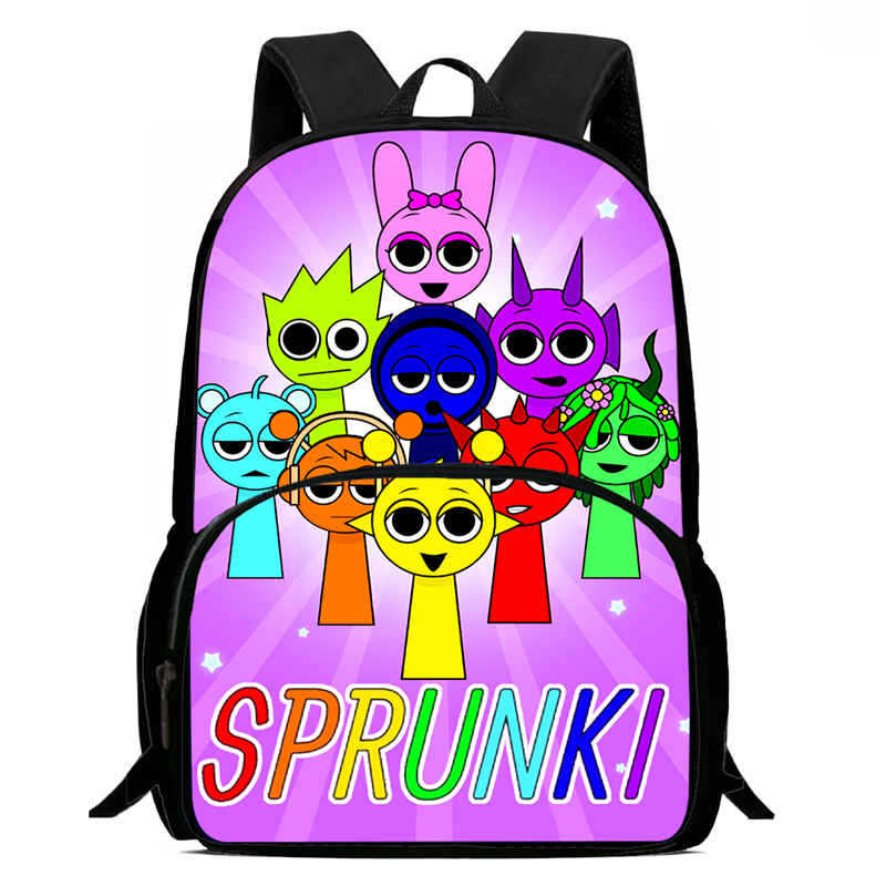 Rhythm Box Sprunki Spel Anime Rugzak Student Schooltas Computer Tas