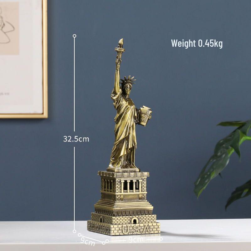 High-End Metal Landmark Building Model for Office & Living Room Decoration