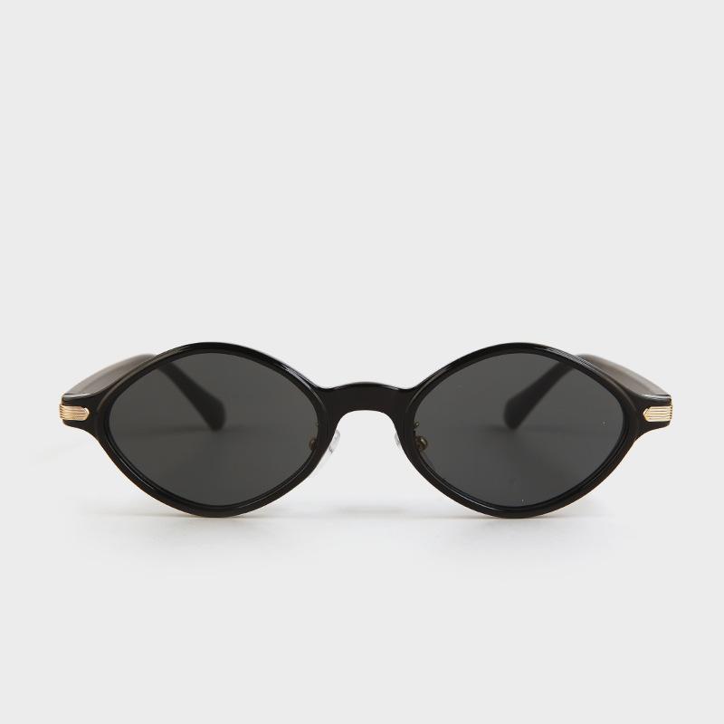 New retro European and American oval frame sunglasses women's personalized street photography Internet celebrity glasses men's sunshade sunglasses