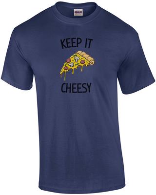 Bleib kitschig - lustiges Käsepizza-T-Shirt