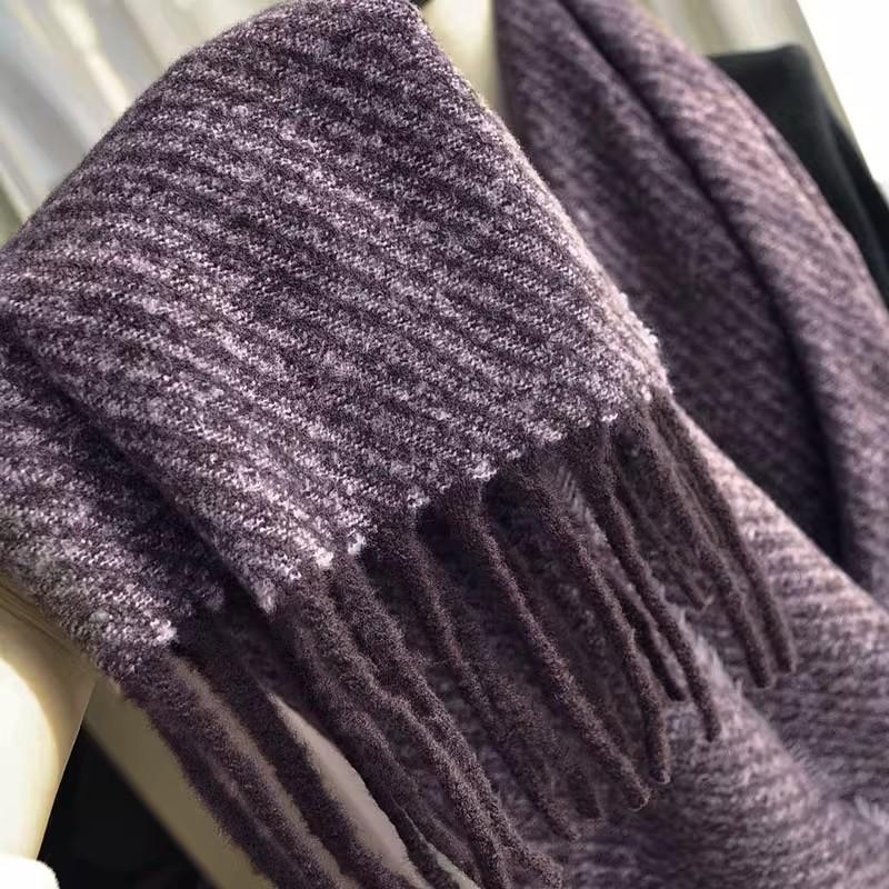 New Gradual Change Color Scarf Women's Autumn and Winter Imitation Cashmere Japanese and Korean Sweet Scarf Warm Medium and Long Shawl
