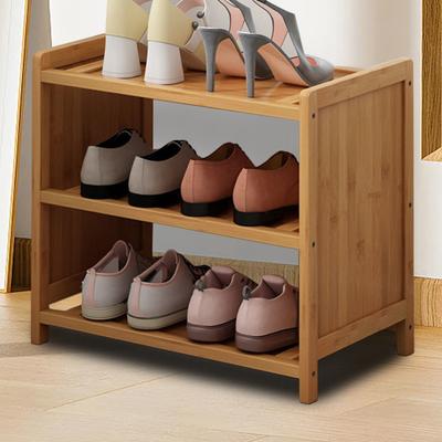 2-stufiger kleiner Schuhregal-Organizer, glatte Kante, gratfrei, einfache Montage, Organisation des Hauseingangsbereichs, Schuhständer