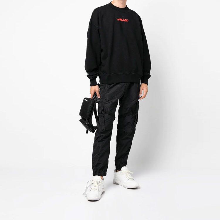OFF WHITE Arrow On Canvas Print Sweatshirt OMBA054F21FLE0091084