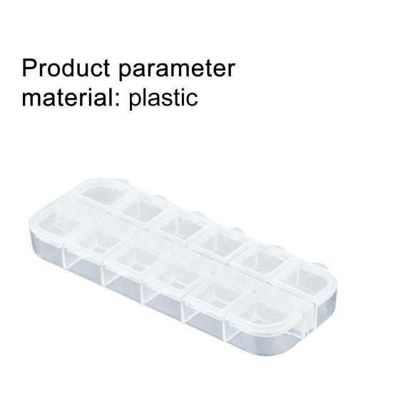 Storage Box Multi-purpose Single Buckles Design 12 Grids Jewelry Storage Case for Women