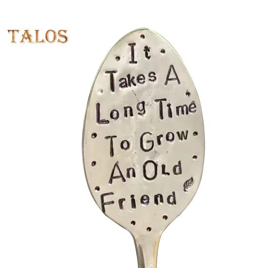 

Садовий маркер з нержавіючої сталі. Ложка з гравіюванням. Етикетка з рослинами. Трав’яний овочевий маркер. Вінтажна мітка для рослин. Подарунок дружби для любителів садівництва A