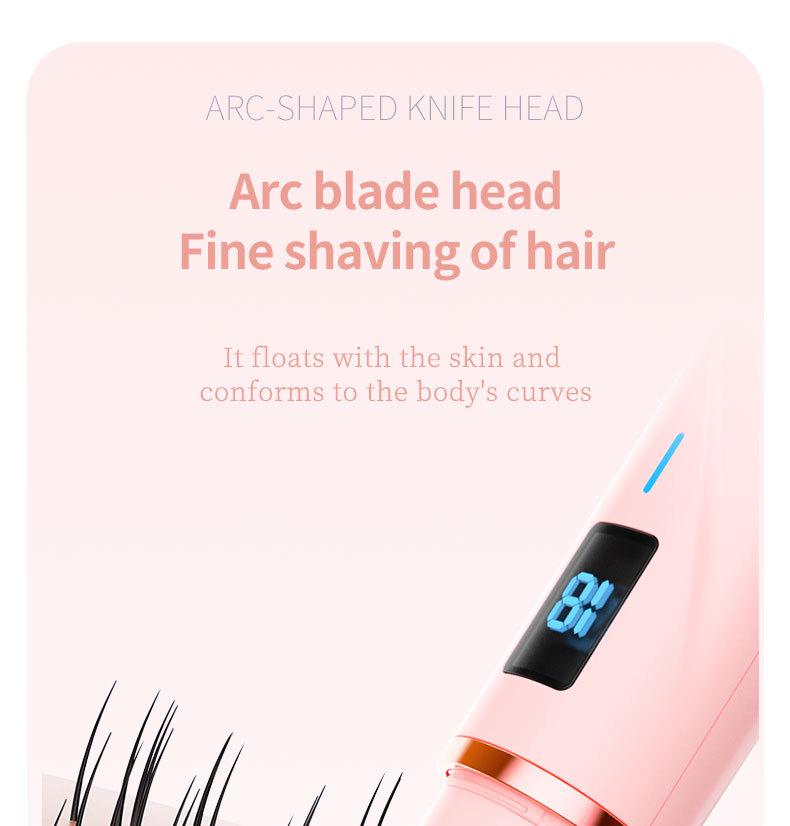 Women's Electric Epilator with Digital Display - Dual-Head, Full Body Use, Washable for Wet/Dry Shaving, Portable Hair Remover.