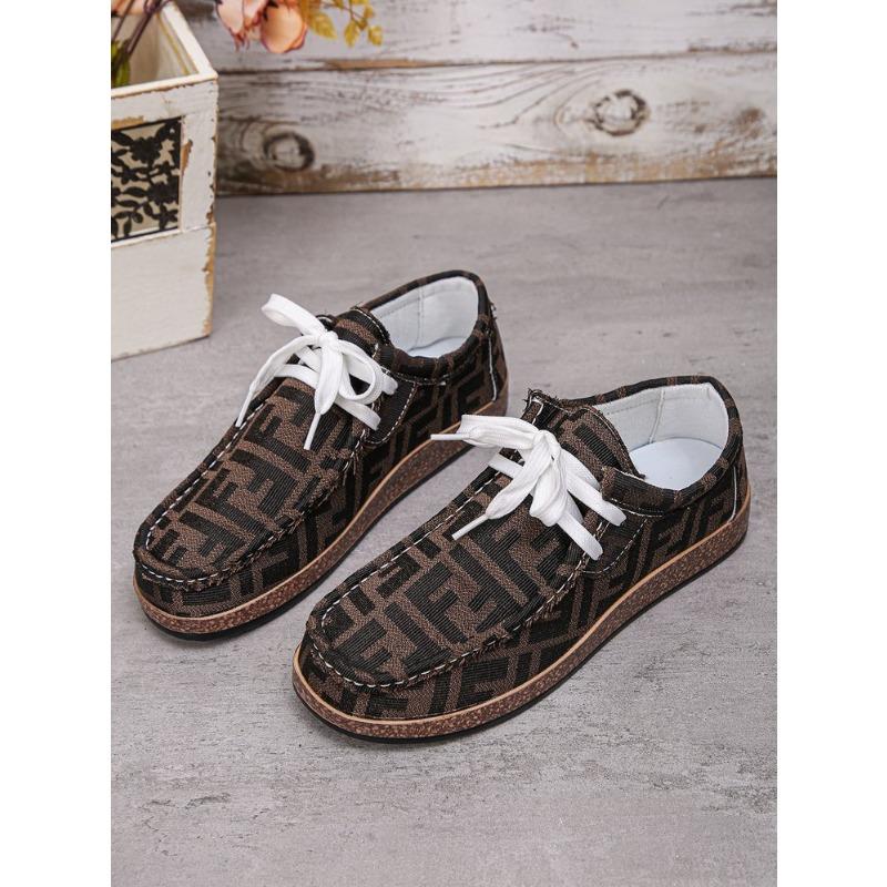Plus Size Ethnic Style Lace-up Shoes Women's Low-top Letter Colorful Graffiti Canvas Flat Shoes