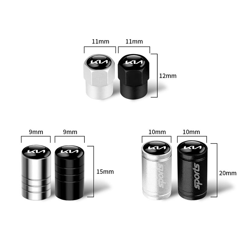 4pcs Car Wheel Tire Valve Caps Air Stem Covers For KIA K3 Sportage Carnival K5 Seltos Pegas KX1 EV5 Sonet EV6 K4 EV3 Ceed Cerato